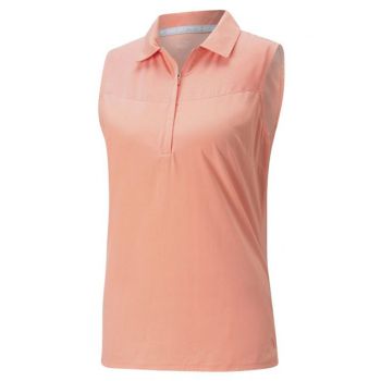 Puma Women's Harding Sleeveless Golf Polo - Carnation Pink