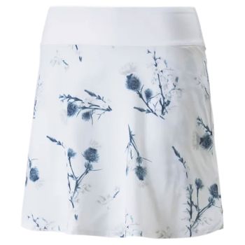 Puma Women's Pwrshape Lowlands Golf Skirt - Bright White/Navy Blazer