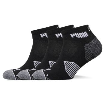 Puma Men's Essential 1/4 Cut Golf Socks 3 Pairs - Puma Black