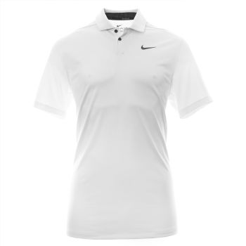 Nike Men's Tiger Dry Vapor Textured Golf Polo - White/Black
