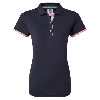 Footjoy Women's Trim PIQ W/ Collar Shirt - Navy
