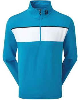 Footjoy Jersey Chest Stripe Chill-Out Pullover - Light Blue/White/Black