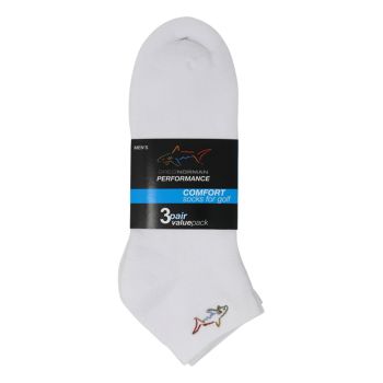 Greg Norman Comfort Golf Socks (3pairs) - White