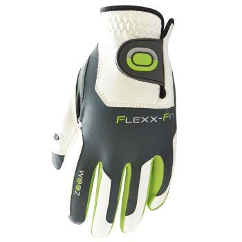 Zoom Flexx Fit Men's Tour Gloves (Left Hand) - White/Charcoal/Lime