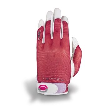 Zoom Men's Sun Style Gloves - Fuchsia Dots (Left Hand)