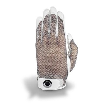 Zoom Men's Sun Style Gloves - White/Black Diamond - Left Hand (For The Right Handed Golfer)