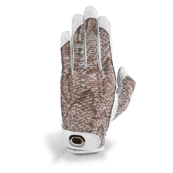 Zoom Men's Sun Style Gloves - White Snake - Left Hand (For The Right Handed Golfer)