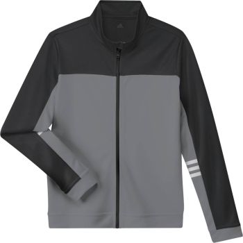 Adidas Boy's 3 Stripe Full Zip Jacket - Black