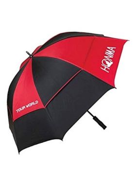 Honma Double Canopy Parasol Umbrella - Black/Red