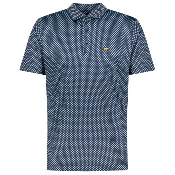 Jack Nicklaus Men's Tri Color Dotted Print Polo Golf - Classic Navy