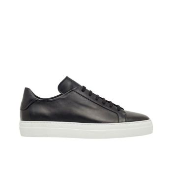 J.Lindeberg Men's Signature Leather Sneakers - Black - SS21