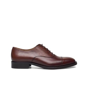 J.Lindeberg Men's Hopper Leather Oxford Shoes - Brown - SS21 