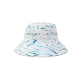 J.Lindeberg Men's Spiral Camou Print Golf Bucket Hat - Enamel Blue Spiral - SS22 (Online Exclusive)