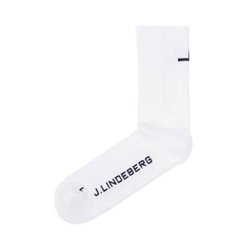 J.Lindeberg Men's Rolfi Golf Socks - White - FW22