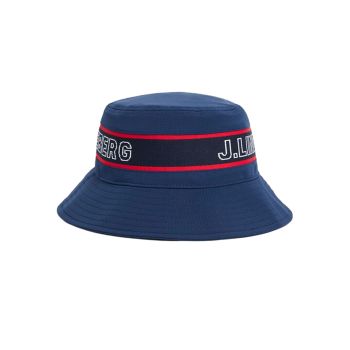 J.Lindeberg Men's Denver Stripe Bucket Hat - JL Navy - FW22