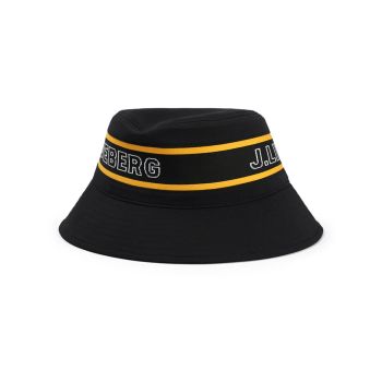 J.Lindeberg Men's Denver Stripe Bucket Hat - Black - FW22
