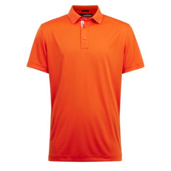 J.Lindeberg Men's Blake Slim Fit Golf Polo - Tangerine Tango - SS22 (Online Exclusive)