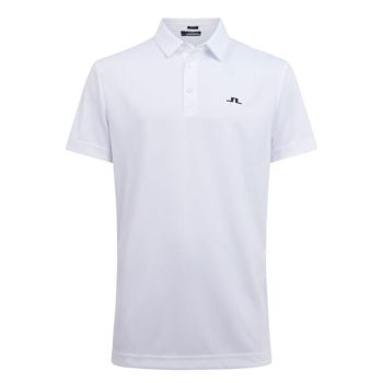 J.Lindeberg Men's Peat Regular Fit Golf Polo - White - SS22 (Online Exclusive)