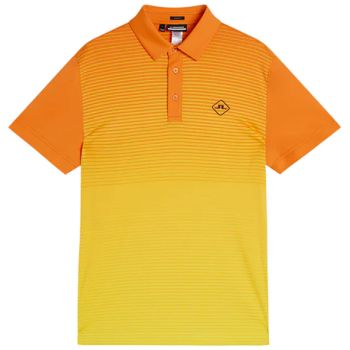 J.Lindeberg Men's Lowell Slim Fit Golf Polo - Russet Orange - SPSU23