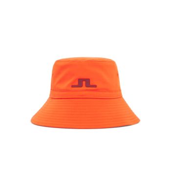 J.Lindeberg Women's Siri Golf Bucket Hat Solid- Tangerine Tango - SS22