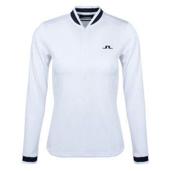 J.Lindeberg Women's Leonor Golf Mid Layer Sweater - White - SS22