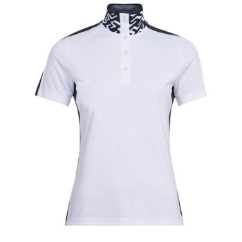 J.Lindeberg Women's PIP Golf Polo - White - SS22 (Online Exclusive)