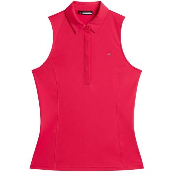 J.Lindeberg Women's Dena Sleeveless Golf Top - Rose Red