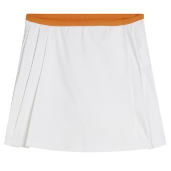 J.Lindeberg Women's Sierra Pleat Golf Skirt - White - SPSU23