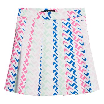 J.Lindeberg Women's Adina Print Golf Skirt - Pink Painted Bridge