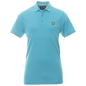 Lyle & Scott Men's Tech Collar Logo Golf Polo - Moonstone Blue
