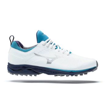 Mizuno Men's Wave Cadence Spikeless Golf Shoes - White/Blue