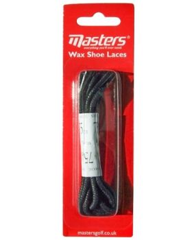 Masters Golf Wax Shoe Laces - Black