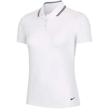 Nike Women's Dri-Fit Victory Golf Polo - White/Black