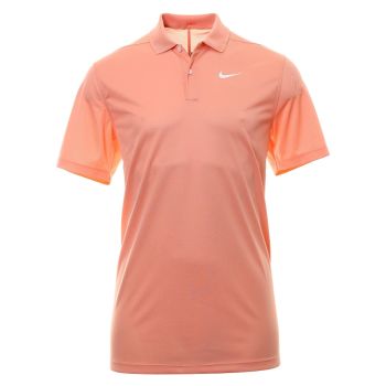 Nike Dri-Fit Victory Solid Golf Polo - Crimson Bliss/White