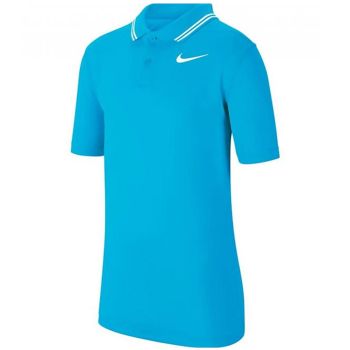 Nike Boy's Dry Victory Polo Shirt - Blue Fury/White