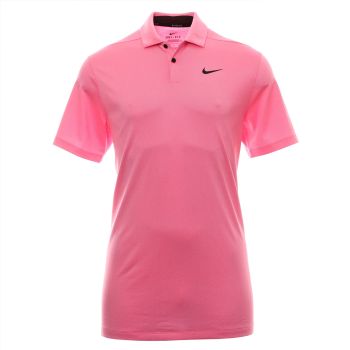 Nike Men's Tiger Dry Vapor Textured Golf Polo - Hyper Pink/Black