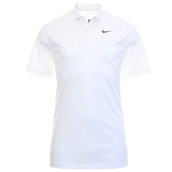 Nike Golf Dry Victory Micro Print Golf Shirt - White/Black