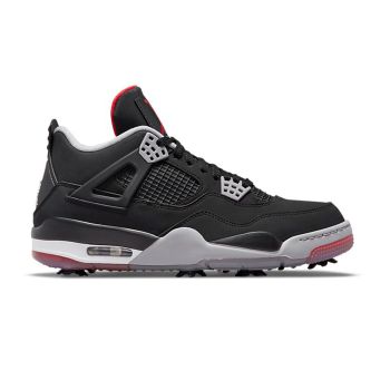 Nike  Jordan 4 G Golf Shoes - Black/Fire Red/Cement Grey/White
