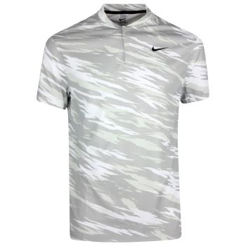 Nike Men's TW Dri-Fit ADV Blade Golf Polo - White/Black