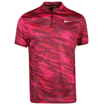 Nike Men's Dri-FIT ADV Tiger Woods Golf Polo - Pomegranate/White