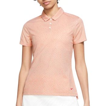Nike Women's Dri-FIT Victory Printed Golf Polo - Pink Oxford/Archaeo Pink