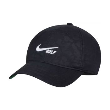 Nike Dri-FIT Heritage86 Primal Deboss Golf Cap - Black/Pime Green/White