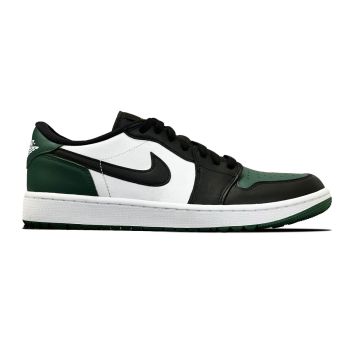 Nike Men's Air Jordan 1 Low G Golf Shoes - White/Black/Noble Green/Pollen