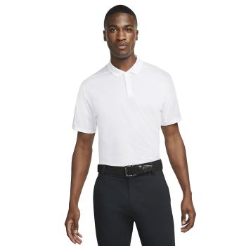 Nike Men's Dri-Fit Vctry Solid Golf Polo - White/Black