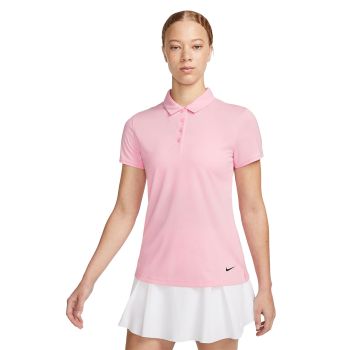 Nike Women's Dri-FIT Victory Golf Polo - Medium Soft Pink/Black