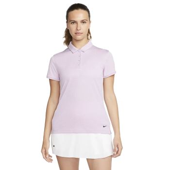 Nike Women's Dri-FIT Victory Texture Golf Polo - Doll/Black