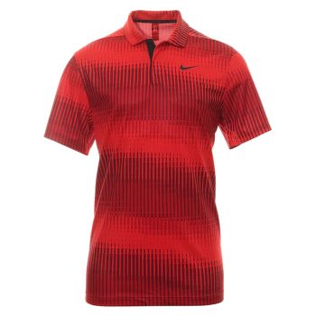 Nike Men's Tiger Woods Dri-Fit ADV Print Golf Polo - University Red/Black