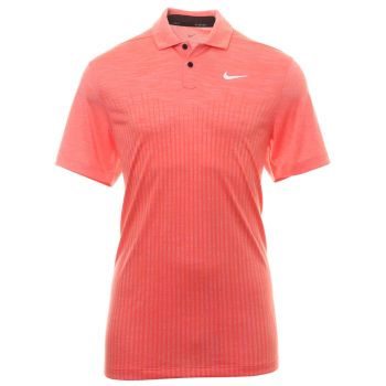 Nike Men's Dri-Fit ADV Vapor Engineered Jacquard Golf Polo - Magic Ember/Pink Gaze/White