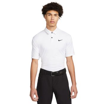 Nike Men's Dri-Fit Tour Solid Golf Polo - White/Black
