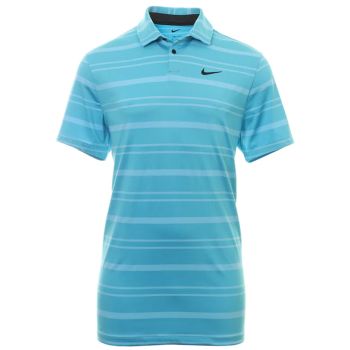 Nike Men's Dri-FIT Tour Striped Golf Polo - Mineral Teal/Citron Tint/Black